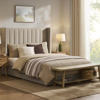 Madison Ottoman Storage Bed - Oatmeal — view 2 – image 2 of 15