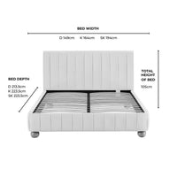 Malmo Bed Frame - Cream Linen — view 13 – image 13 of 13