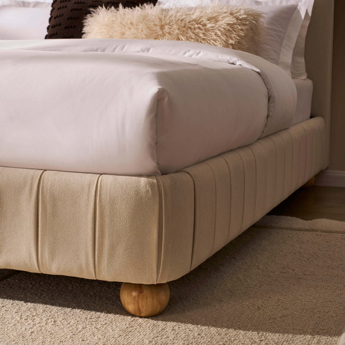 Malmo Bed Frame - Cream Linen — view 7