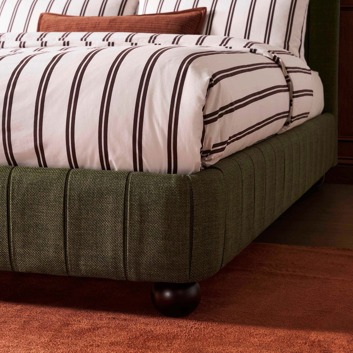 Malmo Bed Frame - Woven Pine Green — view 7