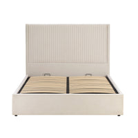 Melrose Ottoman Storage Bed - Chenille Ivory — view 10 – image 9 of 10