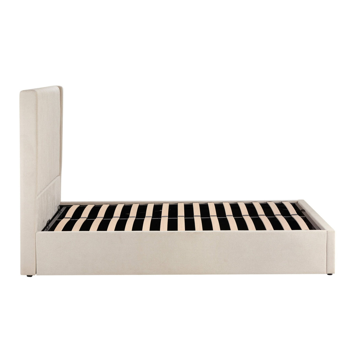 Melrose Ottoman Storage Bed - Chenille Ivory — view 9