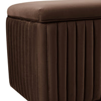 Melrose Ribbed Ottoman Storage Bench - Cappuccino – image 6 of 8