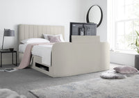 Onelife Natural Velvet Upholstered TV Ottoman Bed Frame – image 10 of 10