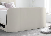Onelife Natural Velvet Upholstered TV Ottoman Bed Frame – image 4 of 10