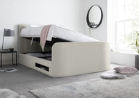 Onelife Natural Velvet Upholstered TV Ottoman Bed Frame – image 5 of 10