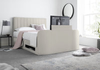 Onelife Natural Velvet Upholstered TV Ottoman Bed Frame – image 9 of 10