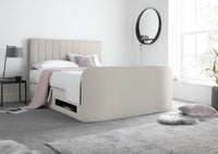 Onelife Natural Velvet Upholstered TV Ottoman Bed Frame – image 2 of 10
