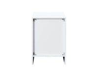 White Wooden 2 Drawer Bedside Table — view 6 – image 6 of 8