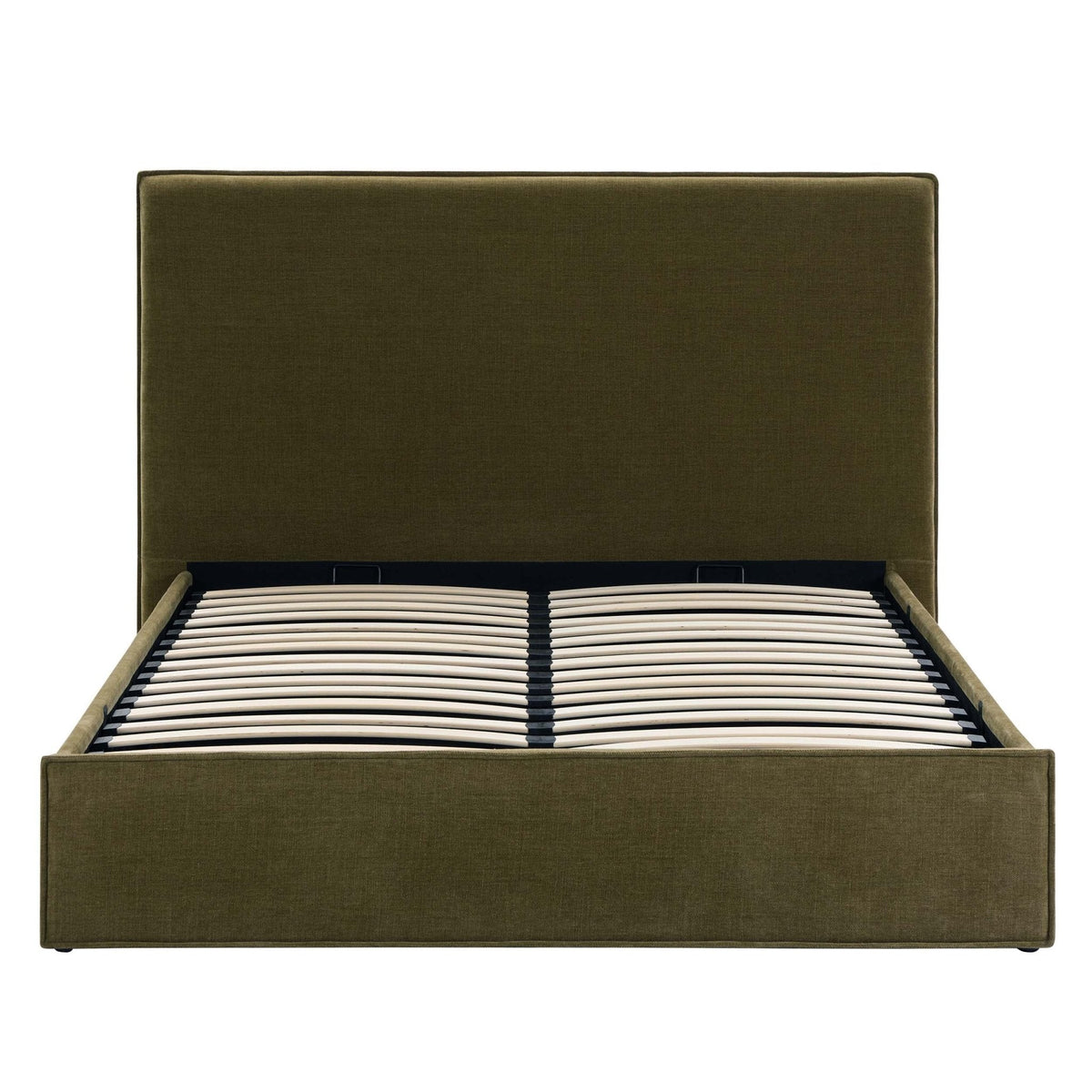 Oslo Ottoman Storage Bed - Chenille Olive — view 10