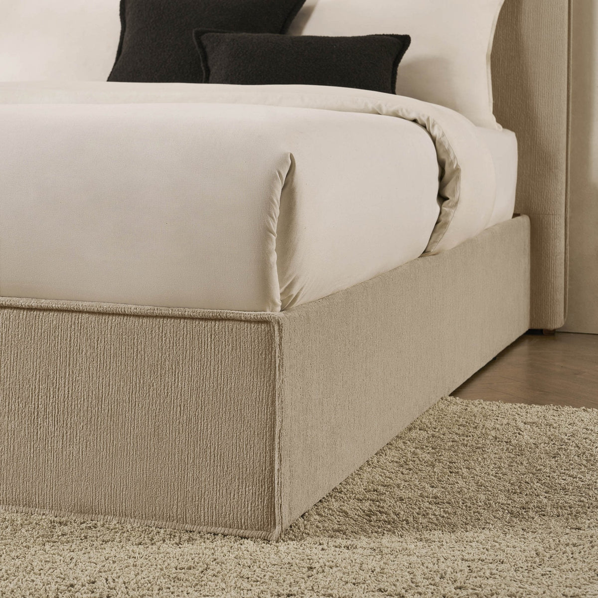 Oslo Ottoman Storage Bed - Textured Oatmeal — view 8