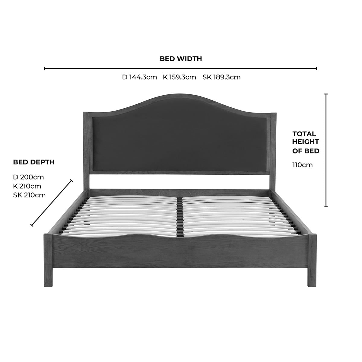 Provence Bed Frame - Rich Green — view 12