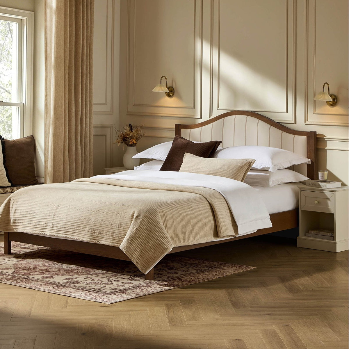 Provence Bed Frame - Thin Natural Stripe