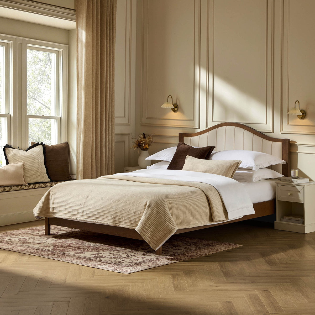 Provence Bed Frame - Thin Natural Stripe — view 2