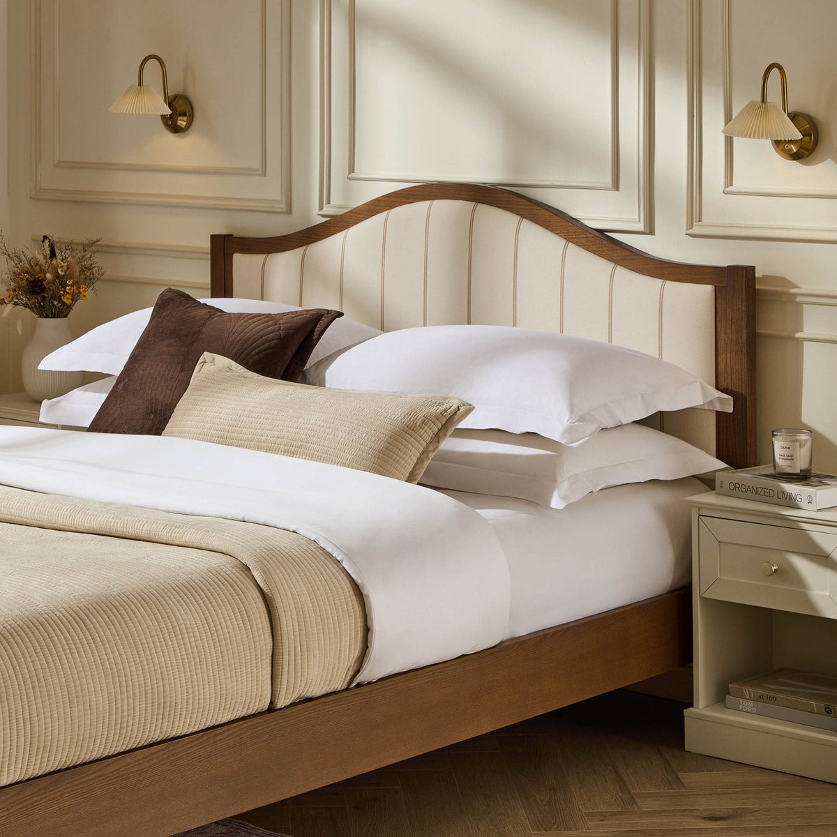 Provence Bed Frame - Thin Natural Stripe — view 4