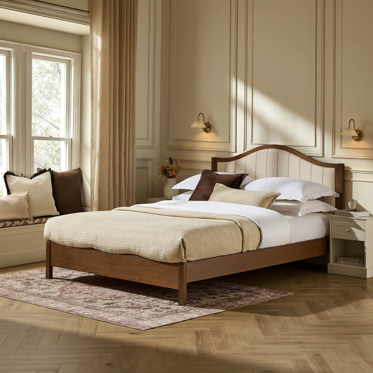 Provence Bed Frame - Thin Natural Stripe — view 3