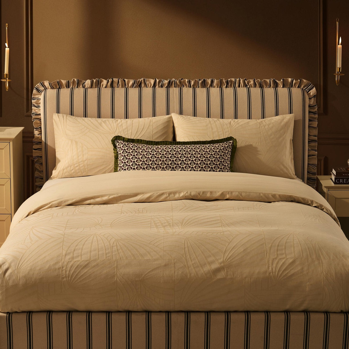 Riva Ottoman Storage Bed - Blue Stripe — view 6