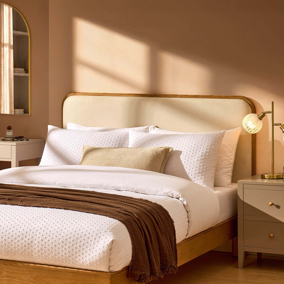 Seoul Bed Frame - Cream Linen — view 4