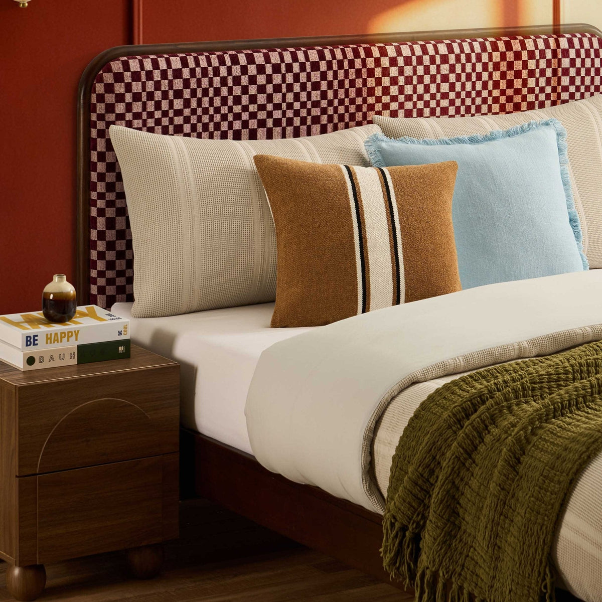 Seoul Bed Frame - Red Checkerboard — view 5