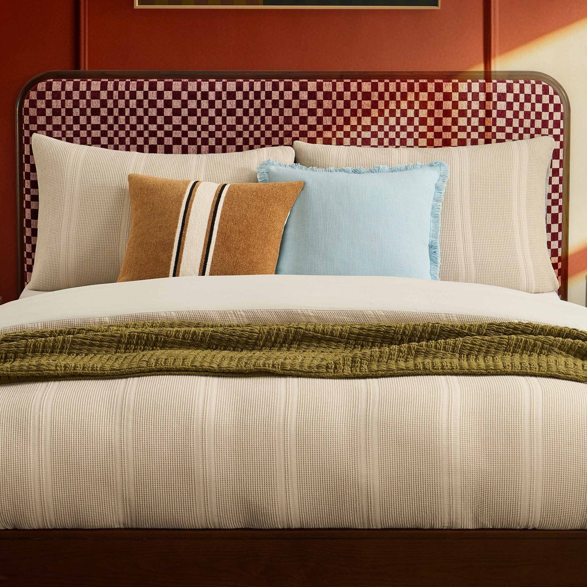Seoul Bed Frame - Red Checkerboard — view 6