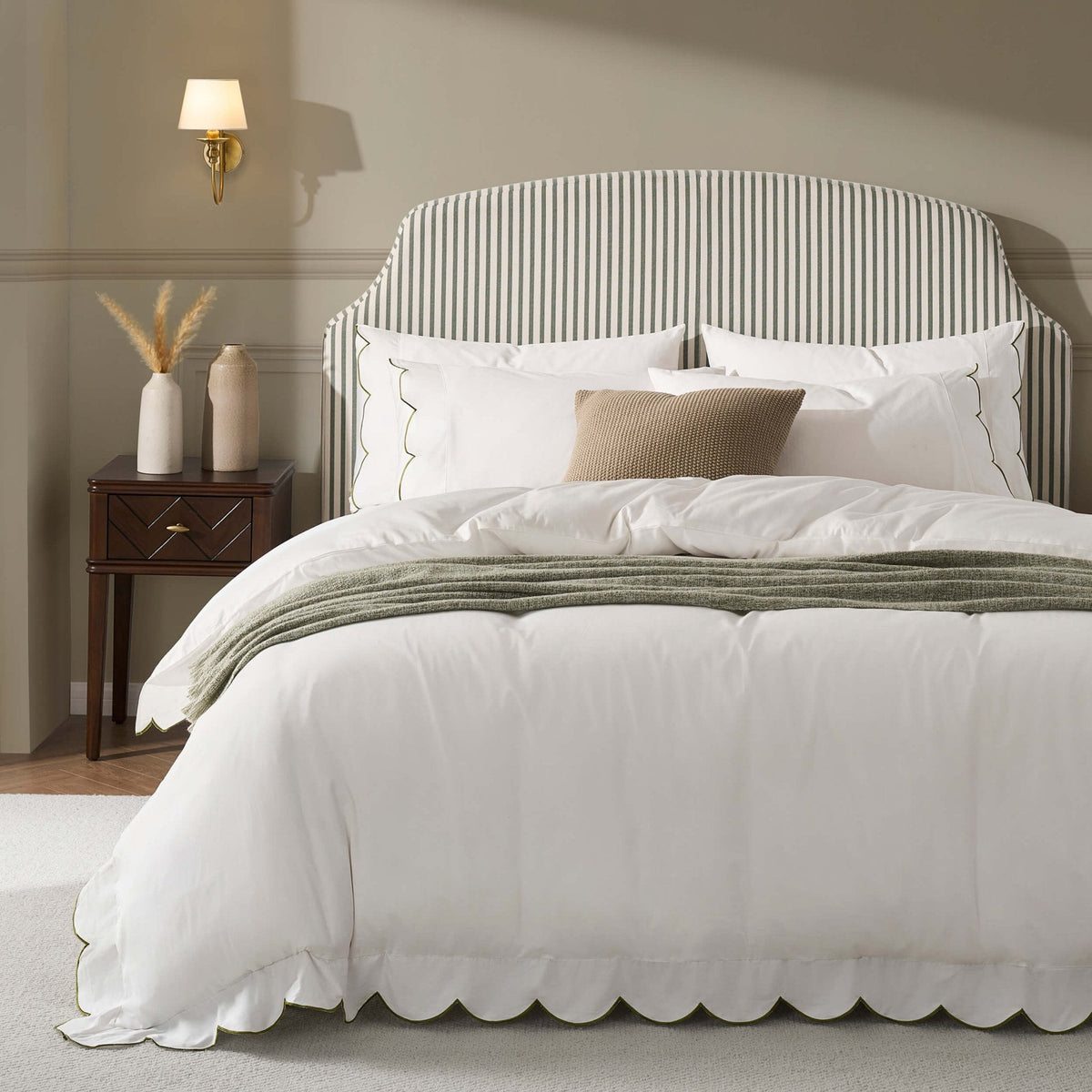 Surrey Bed Frame - Sage Stripe — view 3
