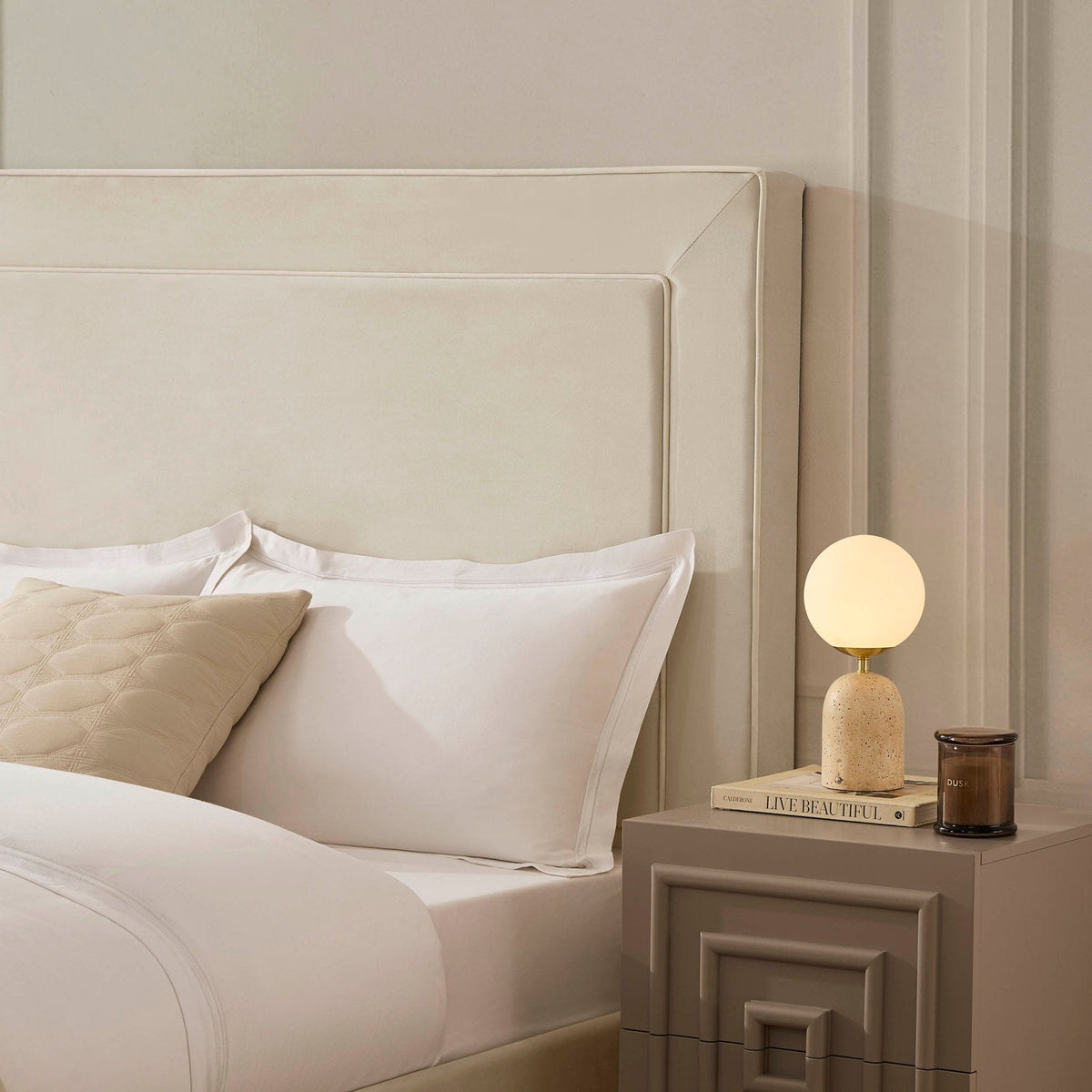 Sorrento Ottoman Storage Bed - Ecru/White — view 2