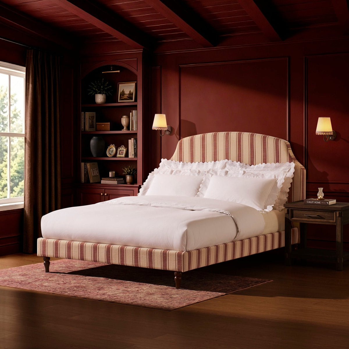 Surrey Bed Frame - Raspberry Stripe — view 7