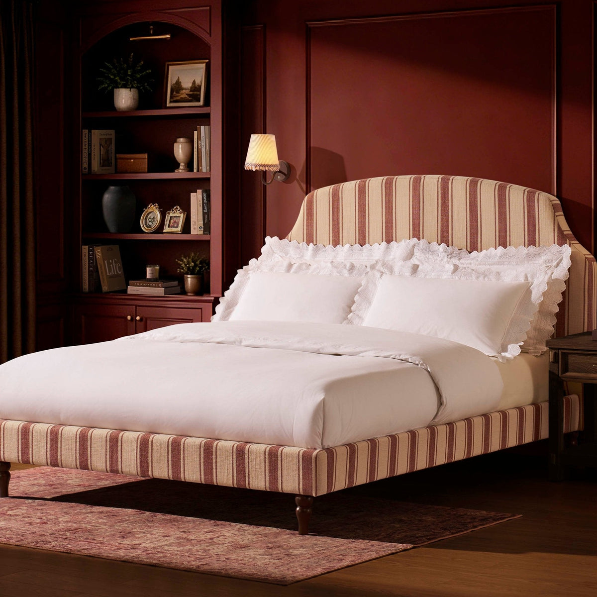 Surrey Bed Frame - Raspberry Stripe