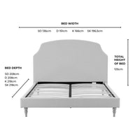 Surrey Bed Frame - Raspberry Stripe — view 12 – image 12 of 12