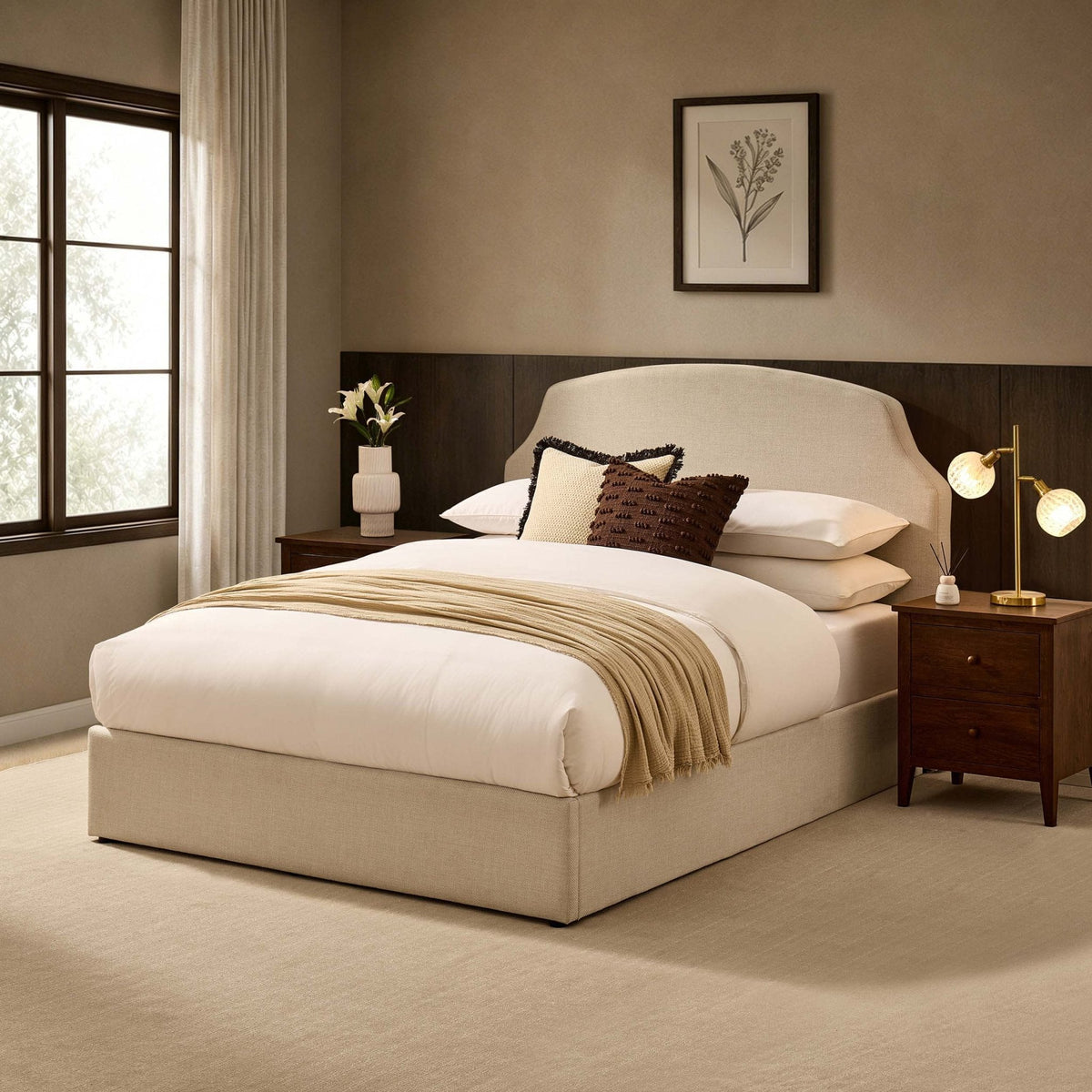 Surrey Ottoman Storage Bed - Beige — view 2