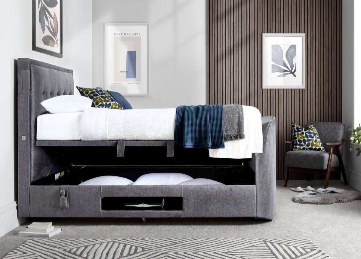Edge 5.1.2 Cinematic Surround Sound Ottoman Storage TV Bed Frame — view 22