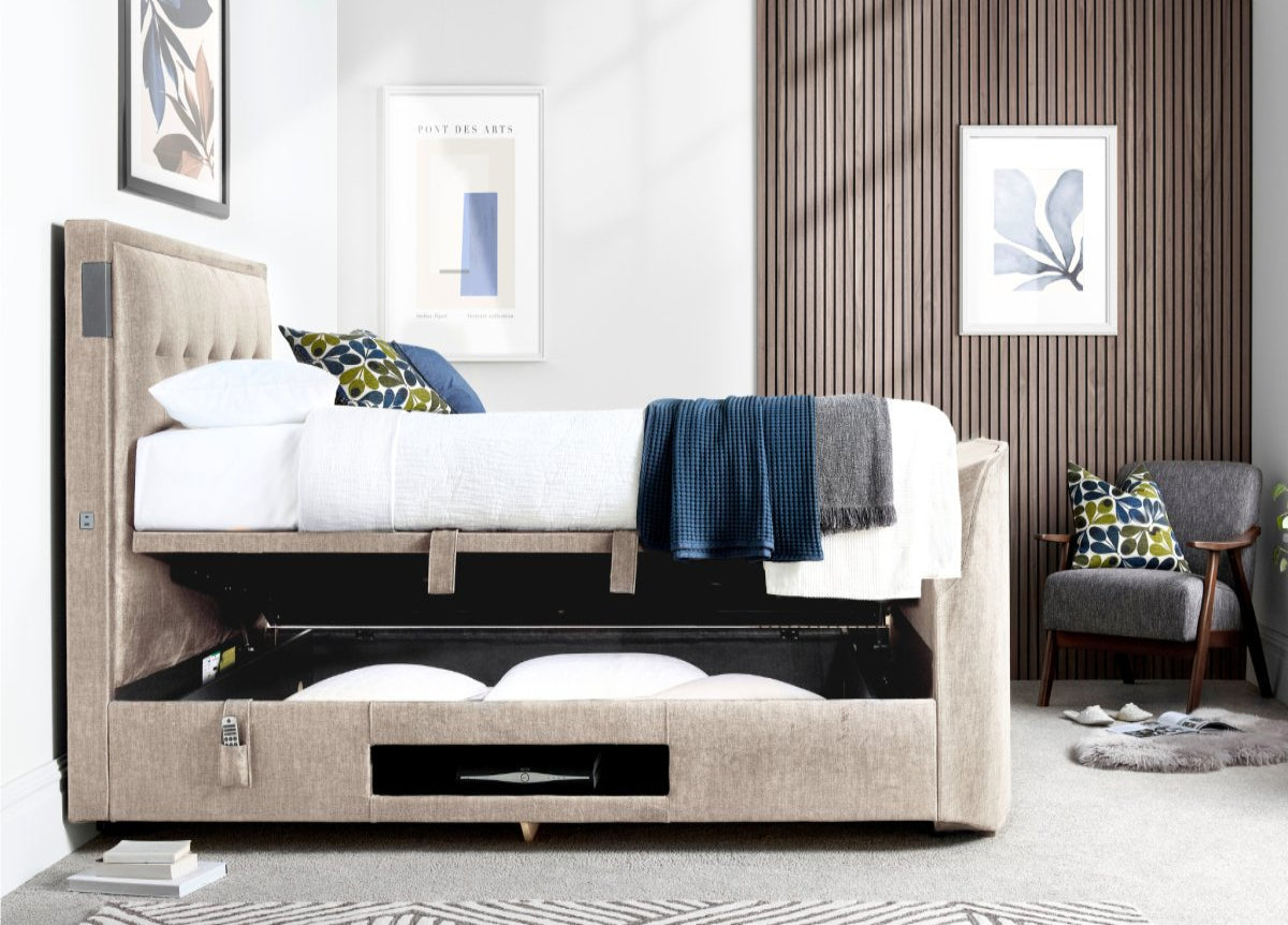 Edge 5.1.2 Cinematic Surround Sound Ottoman Storage TV Bed Frame — view 2