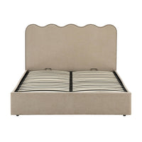 Wavy Ottoman Storage Bed - Chenille Oatmeal — view 7 – image 7 of 11