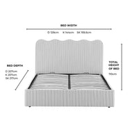 Wavy Ottoman Storage Bed - Chocolate Stripe — view 16 – image 16 of 16