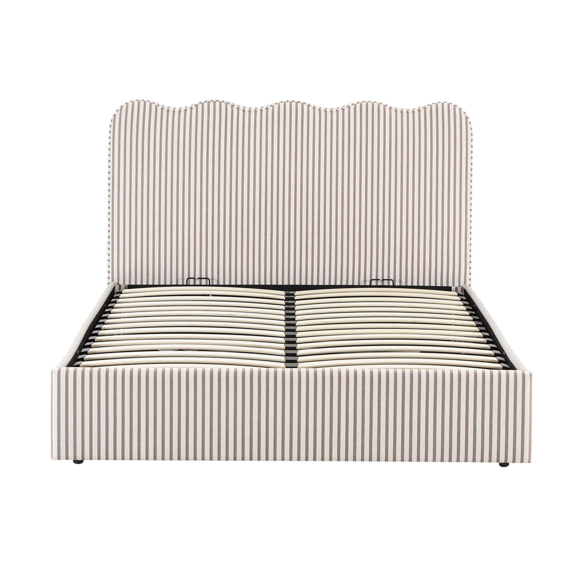 Wavy Ottoman Storage Bed - Chocolate Stripe — view 11