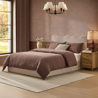 Wavy Ottoman Storage Bed - Chocolate Stripe — view 2 – image 2 of 16