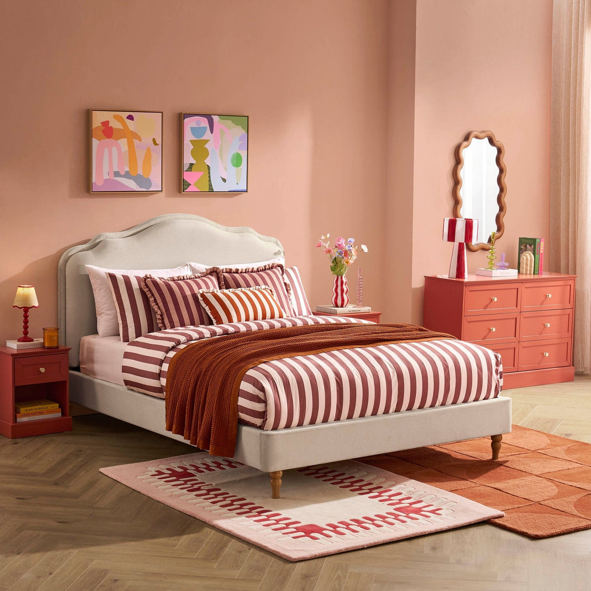 Wiltshire Ottoman Storage Bed - Cream Linen — view 3