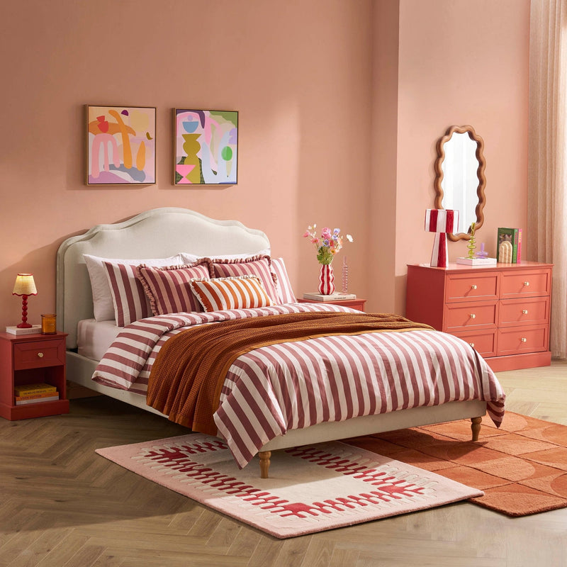 Wiltshire Ottoman Storage Bed - Cream Linen