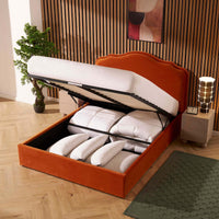Wiltshire Ottoman Storage Bed - Bright Orange — view 5 – image 5 of 13