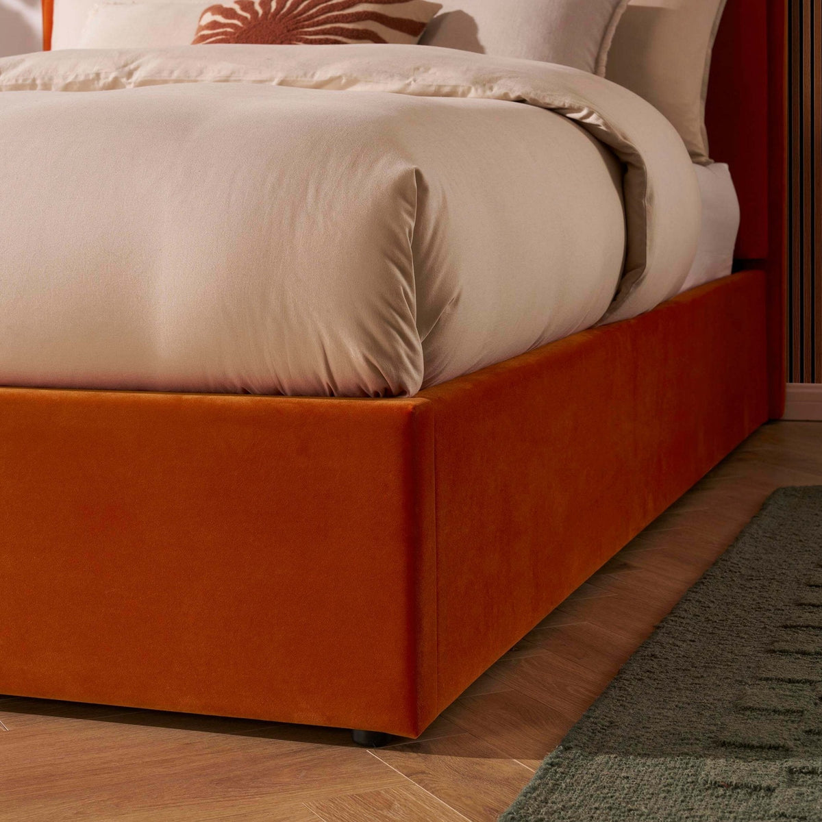 Wiltshire Ottoman Storage Bed - Bright Orange — view 7