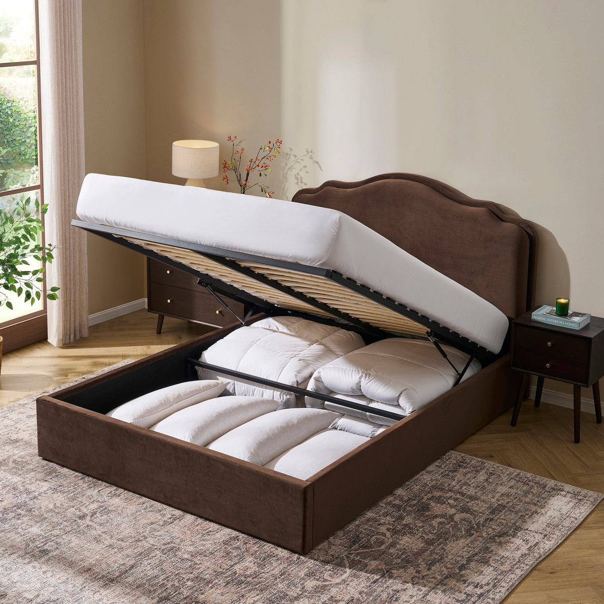 Wiltshire Ottoman Storage Bed - Cappuccino — view 6