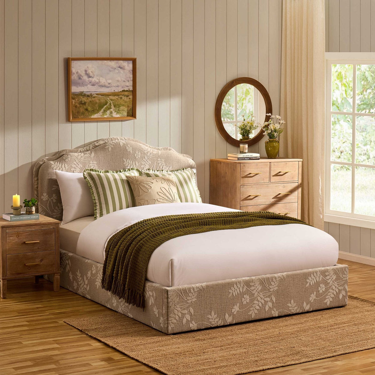 Wiltshire Ottoman Storage Bed - Jacquard Floral — view 2